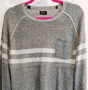 Buffalo WOOL POCKET STRIPE SWEATER (GRAY)